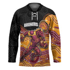 Custom Broncos Hockey Jersey Horse Mascot With Aboriginal Indigenous