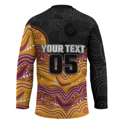 Custom Broncos Hockey Jersey Horse Mascot With Aboriginal Indigenous