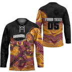 Custom Broncos Hockey Jersey Horse Mascot With Aboriginal Indigenous