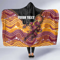 Custom Broncos Hooded Blanket Horse Mascot With Aboriginal Indigenous