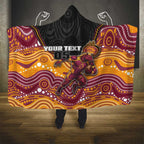 Custom Broncos Hooded Blanket Horse Mascot With Aboriginal Indigenous