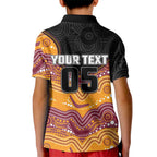 Custom Broncos Kid Polo Shirt Horse Mascot With Aboriginal Indigenous