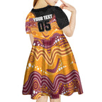 Custom Broncos Kid Short Sleeve Dress Horse Mascot With Aboriginal Indigenous