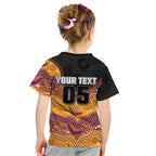 Custom Broncos Kid T Shirt Horse Mascot With Aboriginal Indigenous