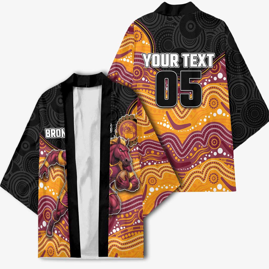 Custom Broncos Kimono Horse Mascot With Aboriginal Indigenous