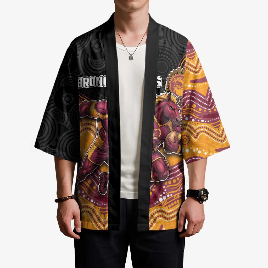 Custom Broncos Kimono Horse Mascot With Aboriginal Indigenous