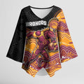 Custom Broncos Kimono Sleeve Blouse Horse Mascot With Aboriginal Indigenous