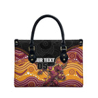 Custom Broncos Leather Bag Horse Mascot With Aboriginal Indigenous