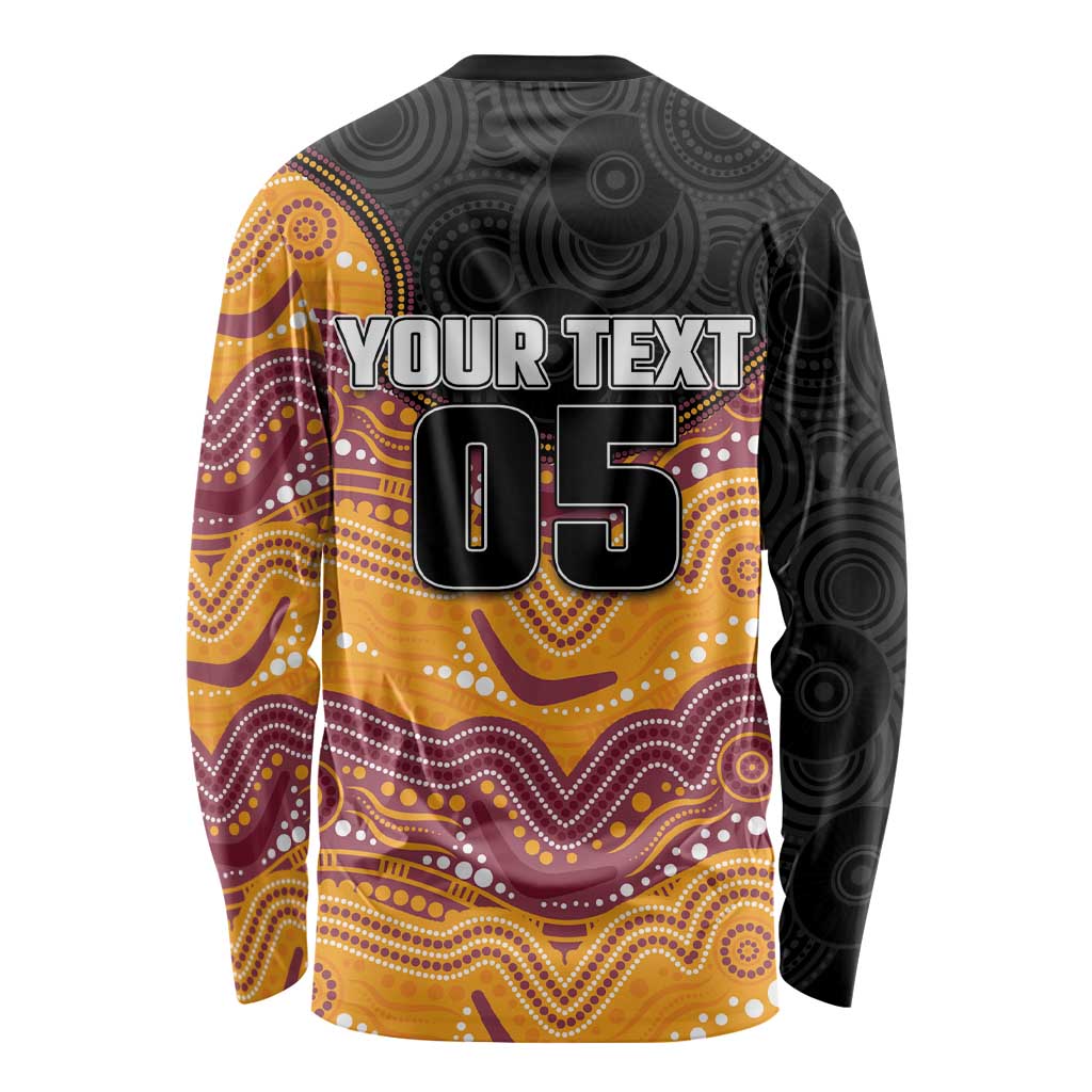 Custom Broncos Long Sleeve Shirt Horse Mascot With Aboriginal Indigenous