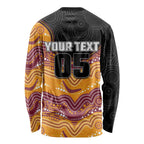 Custom Broncos Long Sleeve Shirt Horse Mascot With Aboriginal Indigenous