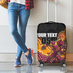 Custom Broncos Luggage Cover Horse Mascot With Aboriginal Indigenous