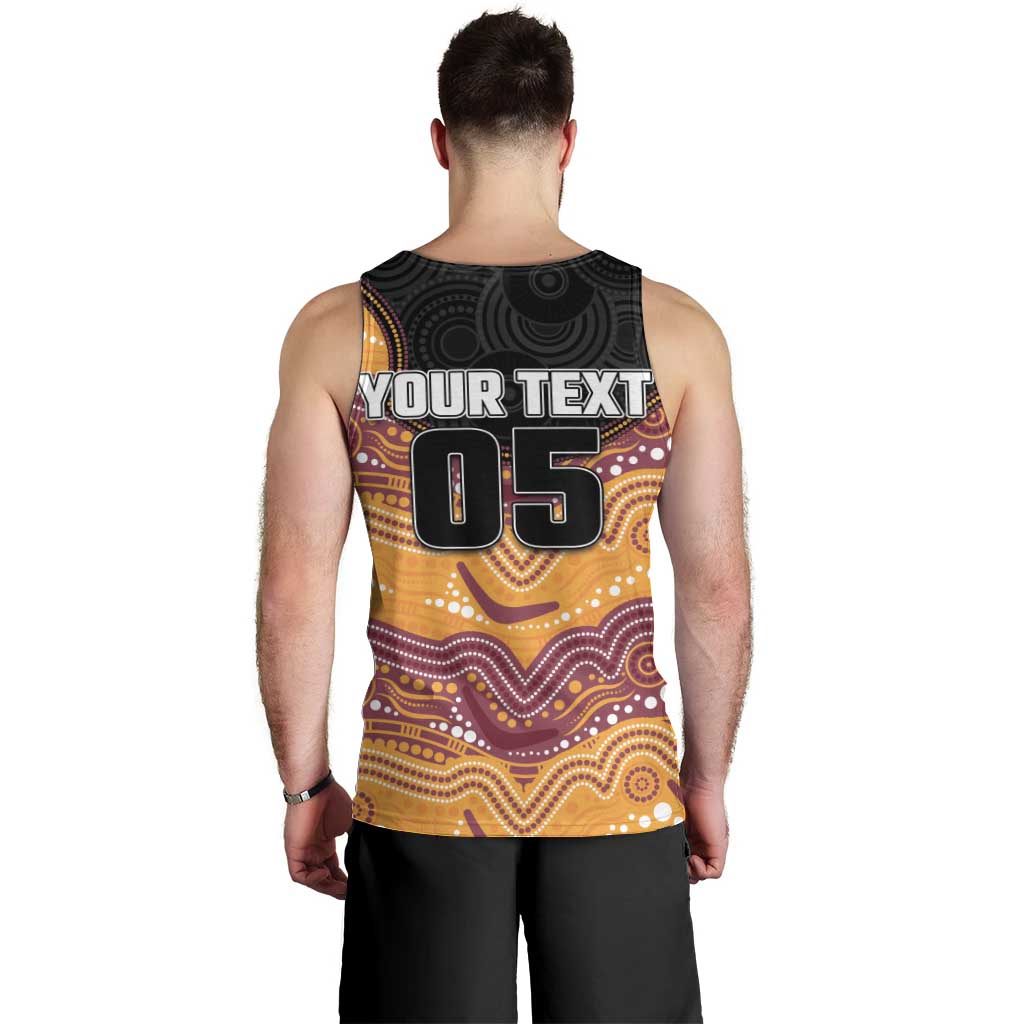 Custom Broncos Men Tank Top Horse Mascot With Aboriginal Indigenous