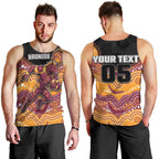 Custom Broncos Men Tank Top Horse Mascot With Aboriginal Indigenous