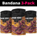 Custom Broncos Neck Gaiter Horse Mascot With Aboriginal Indigenous