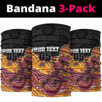 Custom Broncos Neck Gaiter Horse Mascot With Aboriginal Indigenous