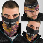 Custom Broncos Neck Gaiter Horse Mascot With Aboriginal Indigenous