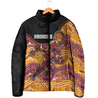 Custom Broncos Padded Jacket Horse Mascot With Aboriginal Indigenous