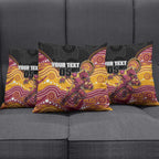 Custom Broncos Pillow Cover Horse Mascot With Aboriginal Indigenous