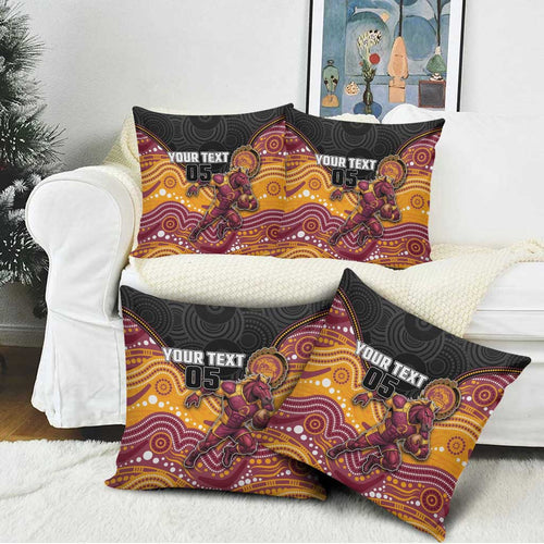Custom Broncos Pillow Cover Horse Mascot With Aboriginal Indigenous