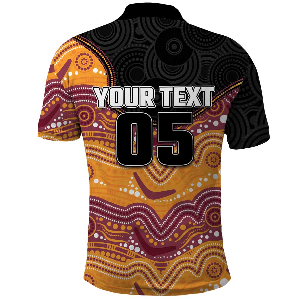 Custom Broncos Polo Shirt Horse Mascot With Aboriginal Indigenous