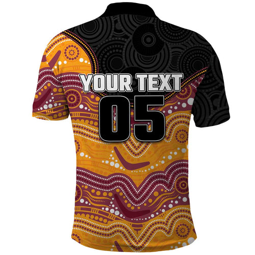 Custom Broncos Polo Shirt Horse Mascot With Aboriginal Indigenous