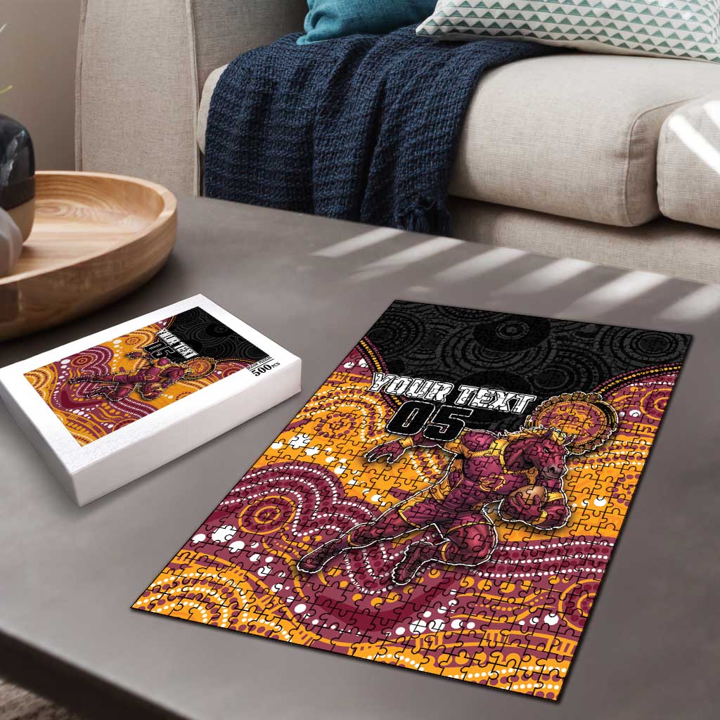 Custom Broncos Puzzle Horse Mascot With Aboriginal Indigenous