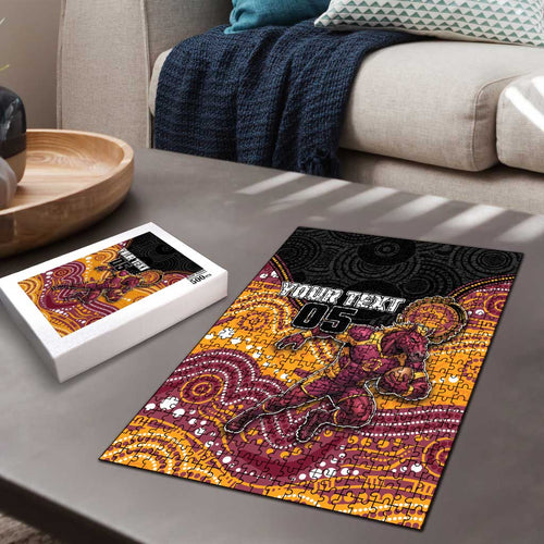 Custom Broncos Puzzle Horse Mascot With Aboriginal Indigenous