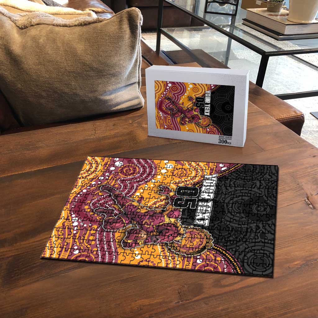 Custom Broncos Puzzle Horse Mascot With Aboriginal Indigenous