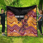 Custom Broncos Quilt Horse Mascot With Aboriginal Indigenous