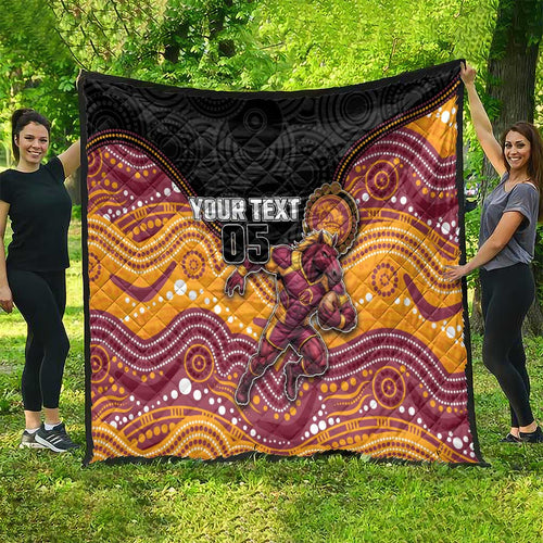 Custom Broncos Quilt Horse Mascot With Aboriginal Indigenous