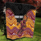 Custom Broncos Quilt Horse Mascot With Aboriginal Indigenous