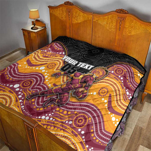 Custom Broncos Quilt Horse Mascot With Aboriginal Indigenous