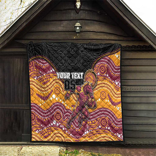 Custom Broncos Quilt Horse Mascot With Aboriginal Indigenous