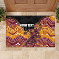 Custom Broncos Rubber Doormat Horse Mascot With Aboriginal Indigenous