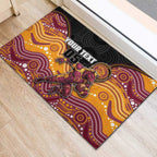 Custom Broncos Rubber Doormat Horse Mascot With Aboriginal Indigenous