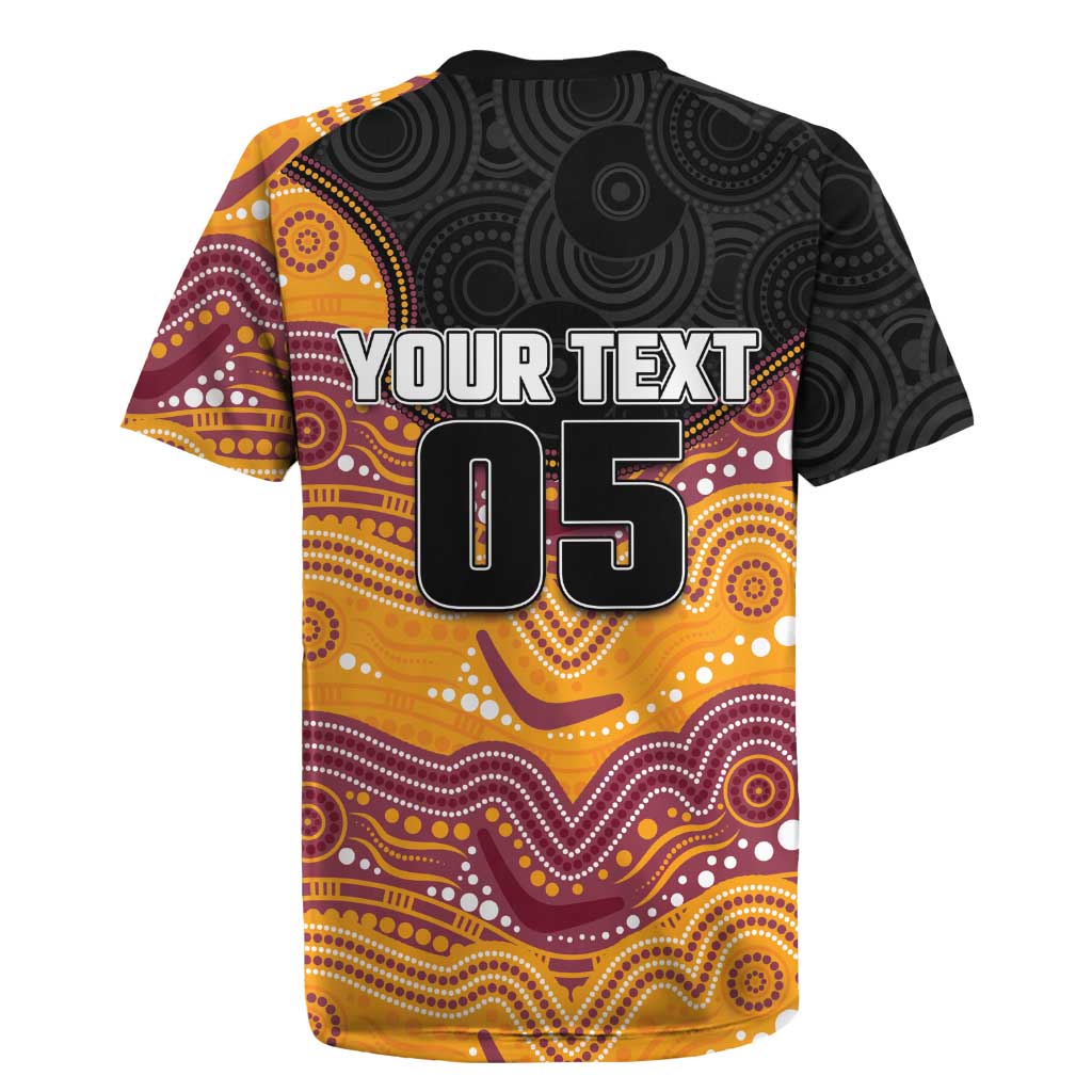 Custom Broncos Rugby Jersey Horse Mascot With Aboriginal Indigenous
