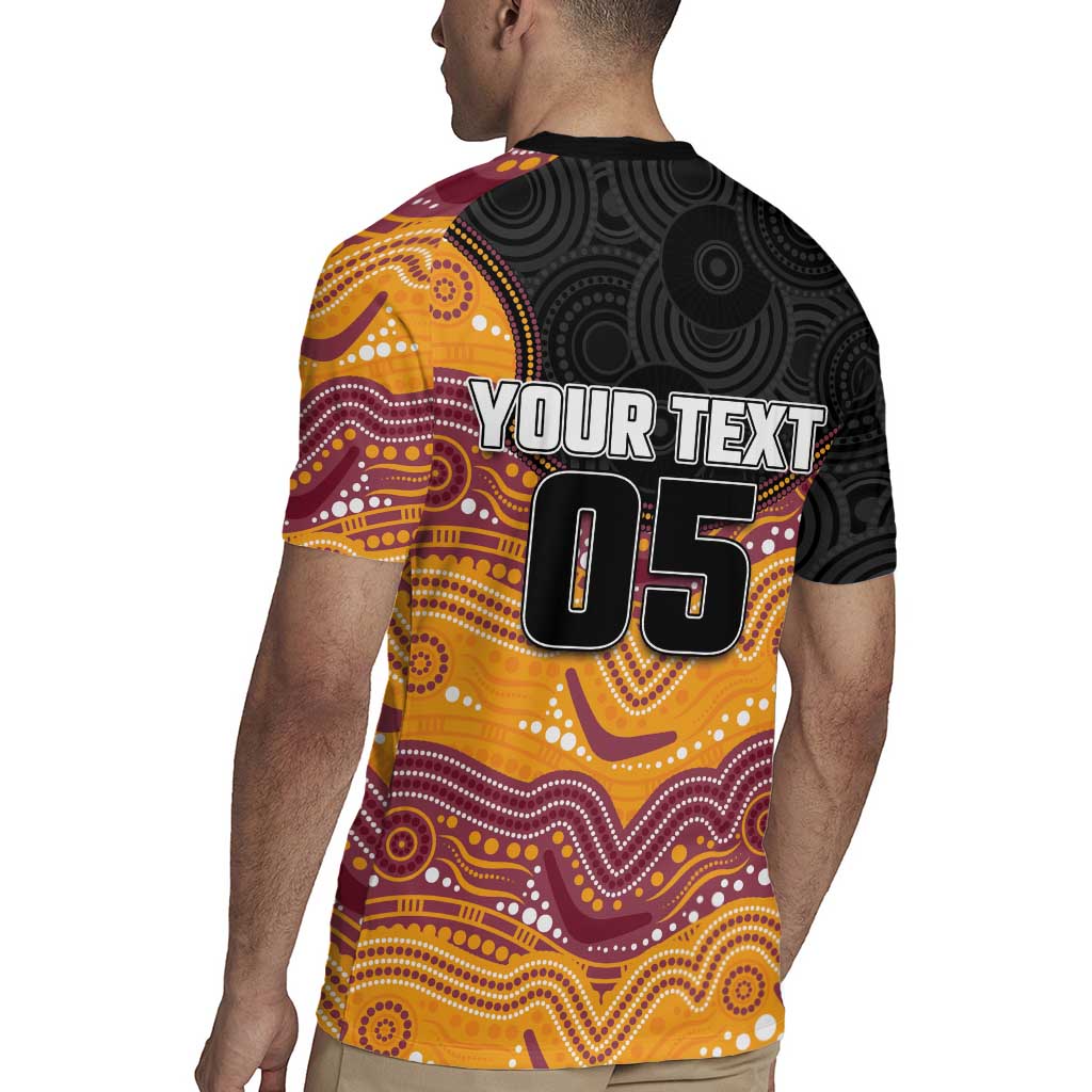 Custom Broncos Rugby Jersey Horse Mascot With Aboriginal Indigenous