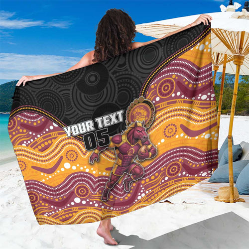 Custom Broncos Sarong Horse Mascot With Aboriginal Indigenous