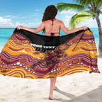 Custom Broncos Sarong Horse Mascot With Aboriginal Indigenous