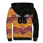 Custom Broncos Sherpa Hoodie Horse Mascot With Aboriginal Indigenous