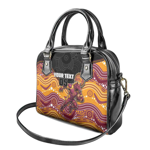 Custom Broncos Shoulder Handbag Horse Mascot With Aboriginal Indigenous