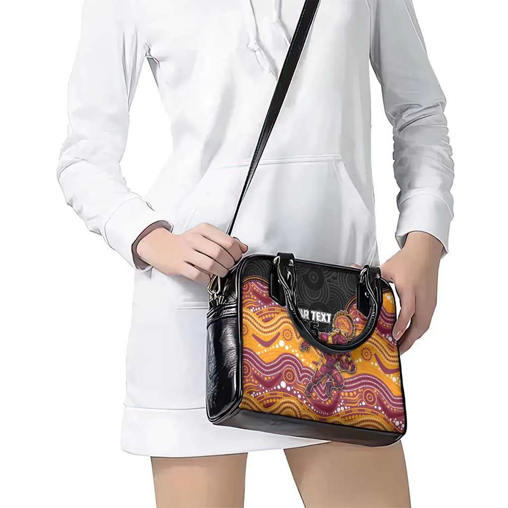 Custom Broncos Shoulder Handbag Horse Mascot With Aboriginal Indigenous