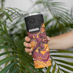 Custom Broncos Skinny Tumbler Horse Mascot With Aboriginal Indigenous