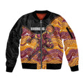 Custom Broncos Sleeve Zip Bomber Jacket Horse Mascot With Aboriginal Indigenous