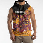 Custom Broncos Sleeveless Hoodie Horse Mascot With Aboriginal Indigenous