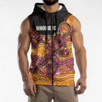 Custom Broncos Sleeveless Zip Hoodie Horse Mascot With Aboriginal Indigenous