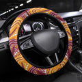 Broncos Steering Wheel Cover Horse Mascot With Aboriginal Indigenous