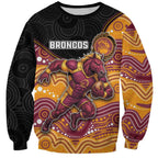 Custom Broncos Sweatshirt Horse Mascot With Aboriginal Indigenous