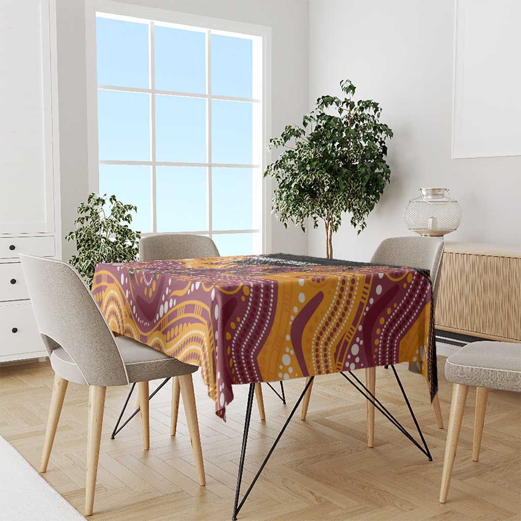 Custom Broncos Tablecloth Horse Mascot With Aboriginal Indigenous