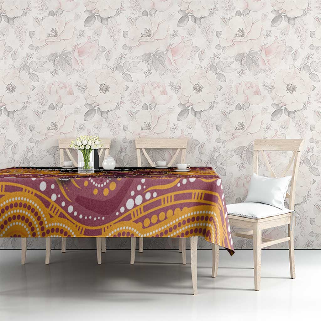 Custom Broncos Tablecloth Horse Mascot With Aboriginal Indigenous